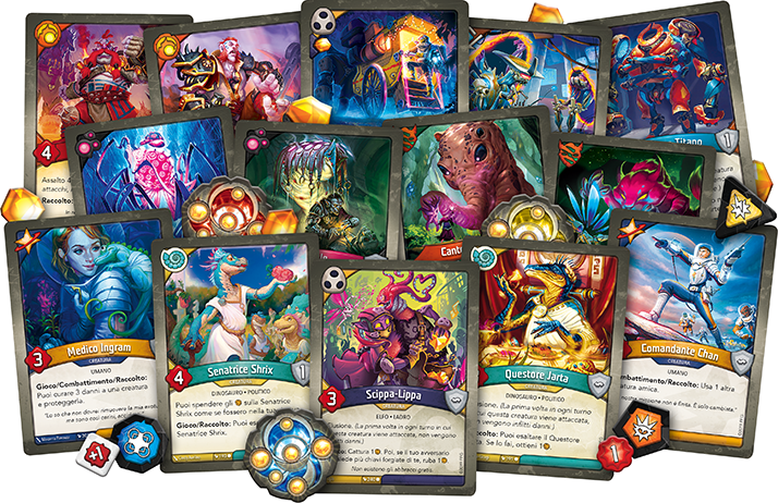 Carte e segnalini di KeyForge