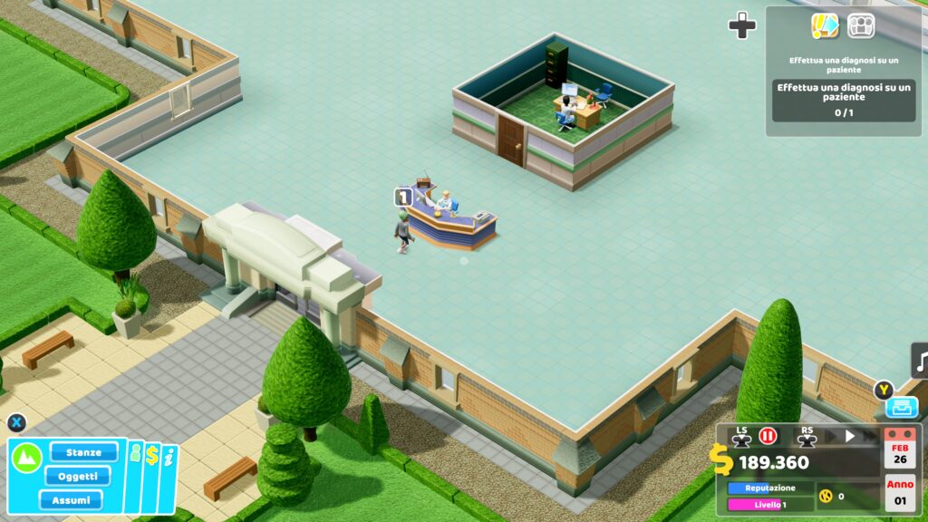 Il primo paziente di Two Point Hospital