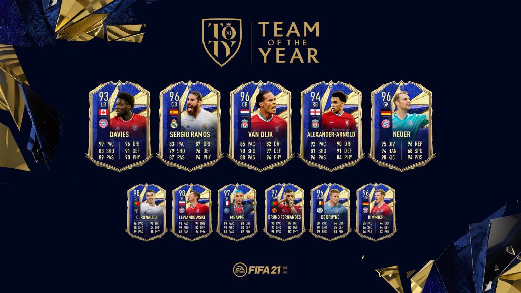 Team Of The Year di FIFA 21