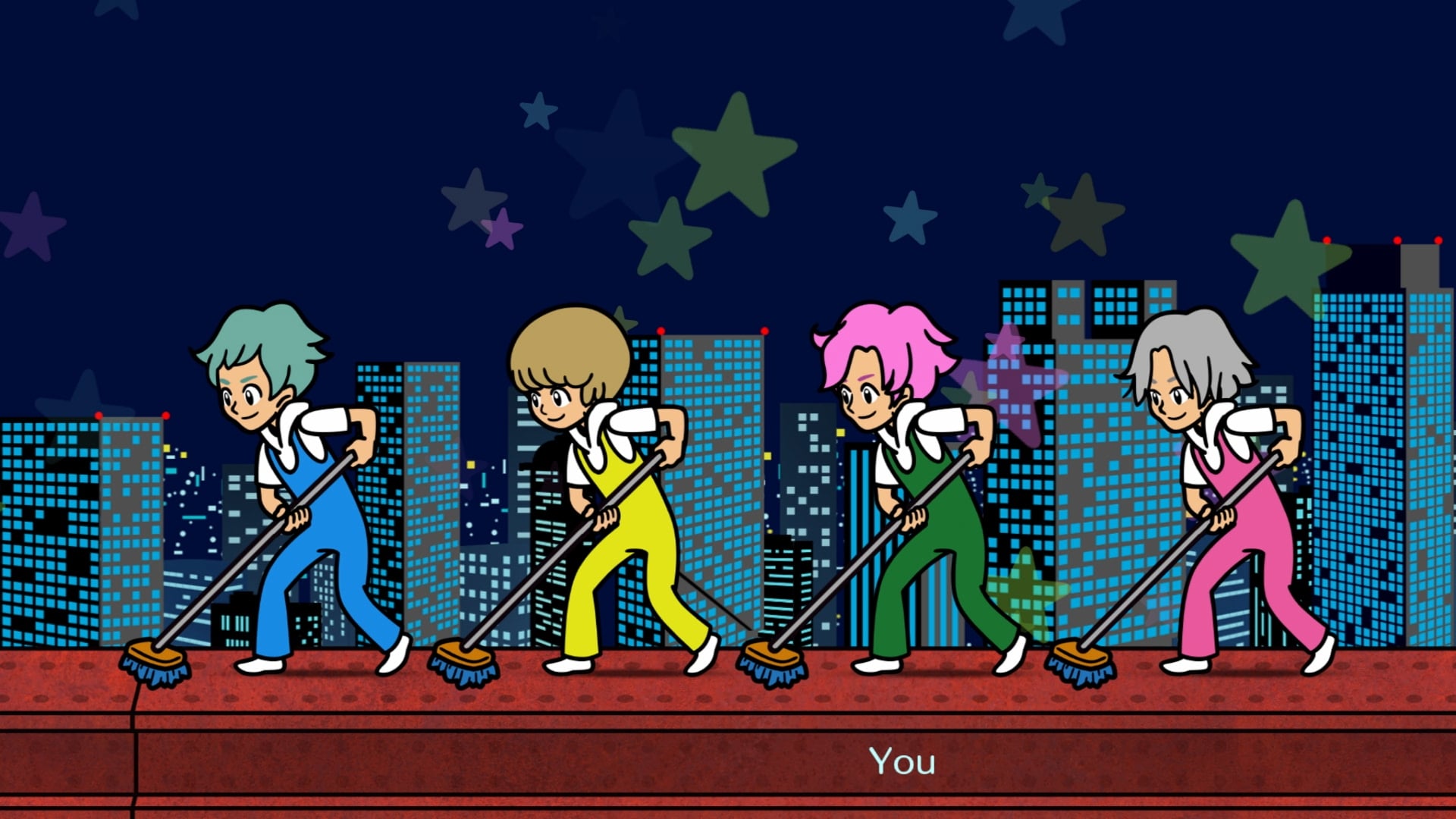 Un minigioco musicale di Rhythm Paradise Groove per Nintendo Switch