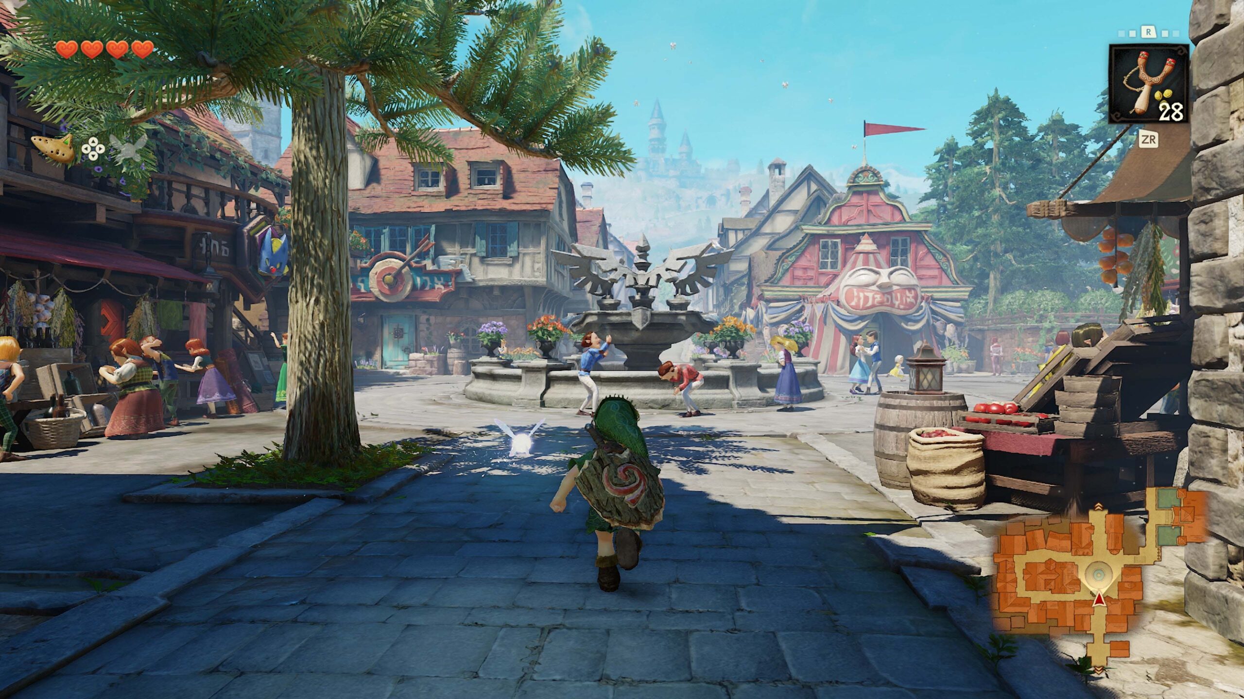Il Borgo di Hyrule, ora interamente esplorabile, nel remake di The Legend of Zelda: Ocarina of Time per Nintendo Switch 2